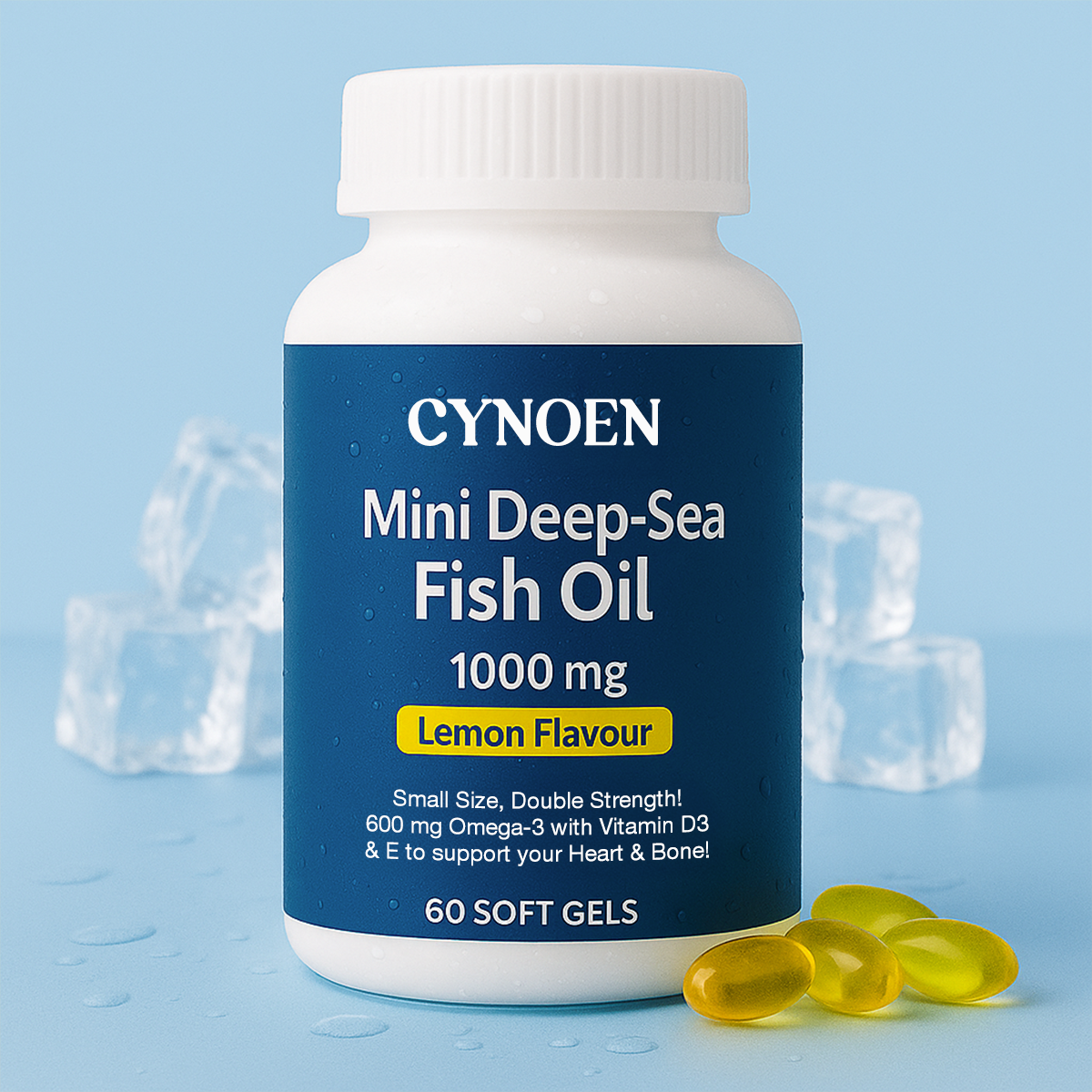 Cynoen ®  Mini Deep Sea Fish Oil 1000 mg (Lemon Flavour)