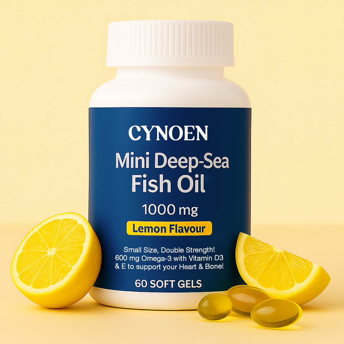 Cynoen ®  Mini Deep Sea Fish Oil 1000 mg (Lemon Flavour)